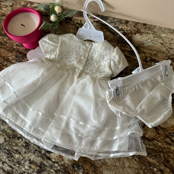 NWT Biscotti Baby White Formal Dress 0/3 Months - Picture 8 of 8